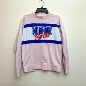 Billionaire Boys Club Ski Patrol Crew Neck Sweater in Pink/White Colorway Size M